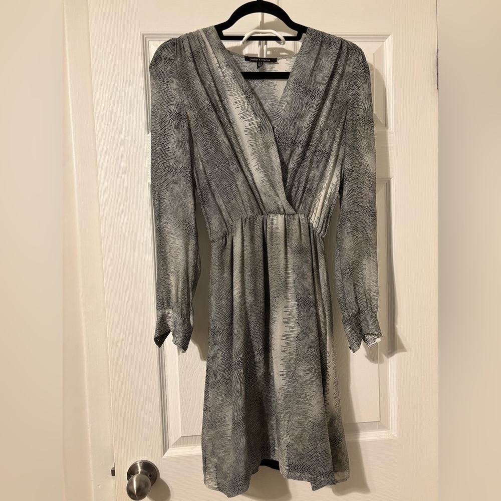 Judith & Charles Black and Grey Summer Work Silk Dress - Size 0